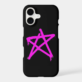 Black Face Mask with Pink Pentagram – Gothic Kawai