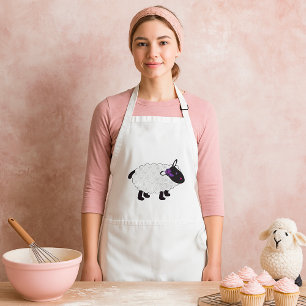 Black Faced Sheep With White Wool Standard Apron
