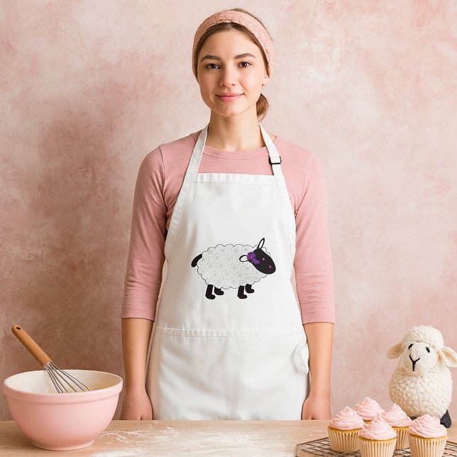 Black Faced Sheep With White Wool Standard Apron (Creator Uploaded)