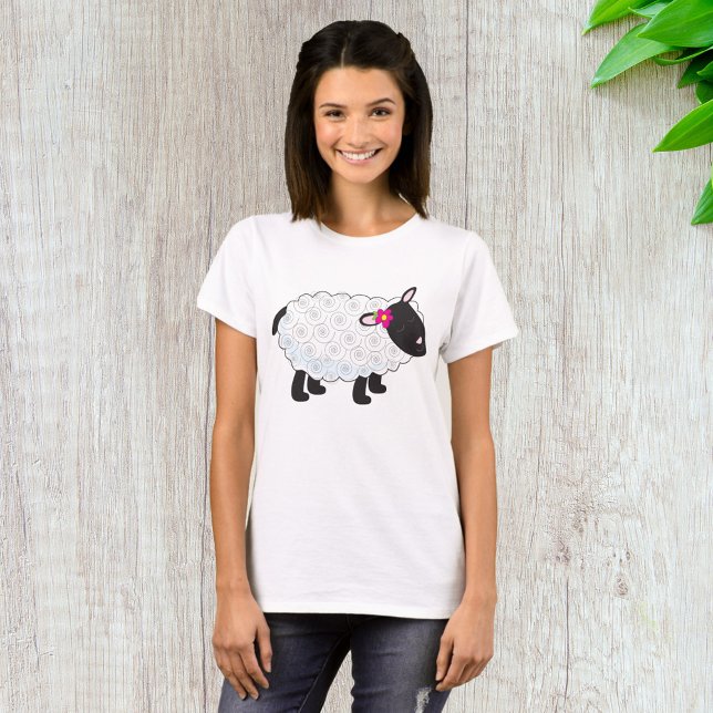 Black Faced Sheep With White Wool T-Shirt (Creator Uploaded)