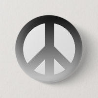Black Fade CND Peace Symbol on White