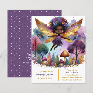 Black Fairy Birthday Fairycore Purple Gold