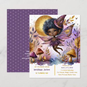 Black Fairy Birthday Fairycore Purple Gold