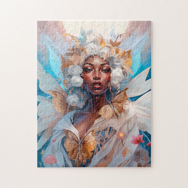 Black Fairy Queen Fantasy Art Jigsaw Puzzle (Vertical)