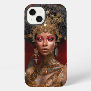 Black Fairy Queen Red Gold Fairy Fantasy Art iPhone 13 Case