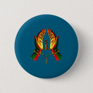 Black Faith Prayer African Heritage Christian Blac 6 Cm Round Badge