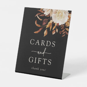 Black Fall Cards Sign