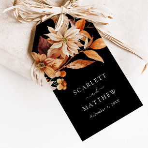 Black Fall Favour Tags