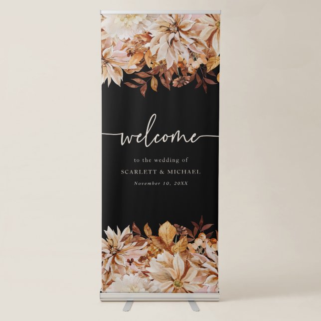 Black Fall Vertical Retractable Banner (Front)