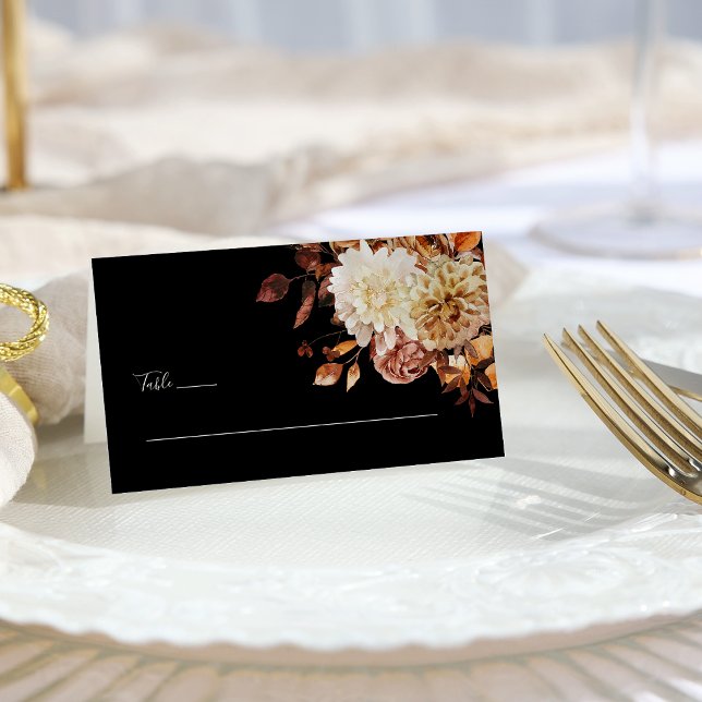 Black Fall Wedding Place Card (Black Fall Wedding Place Card
)