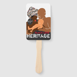 Black Family Black Love AFRICAN Heritage Hand Fan