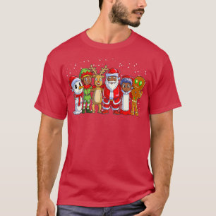 Black Family Christmas Afro African American Santa T-Shirt