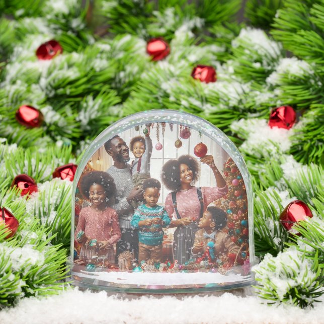 BLACK FAMILY CHRISTMAS SNOW GLOBE (Christmas)