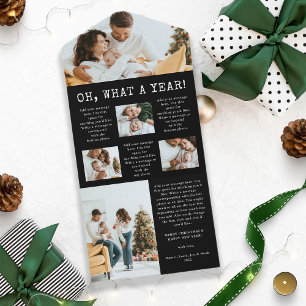 Black Family Holiday Tri-Fold Card