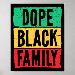 Black Family Juneteenth History Month Matching Poster