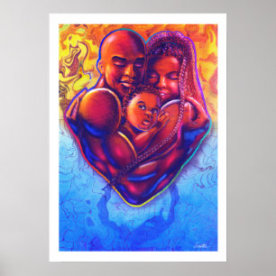 Black Family Love Poster