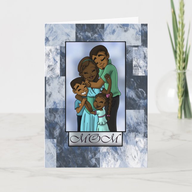 Black Family Mother's Day Card (Front)