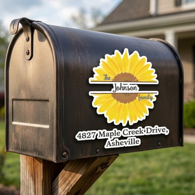 Black Family Name & Address Mailbox Personalised (Creator Uploaded)