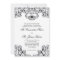 Black Fancy Lace Skull Wedding Invitation