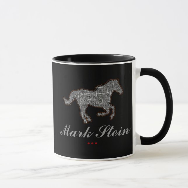 black farm horse personalised mug (Right)