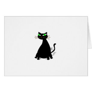 Black Fat Cat With Green Eyes