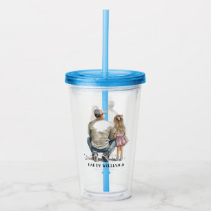 Black Father and Daughter Bond (10) Acrylic Tumbler