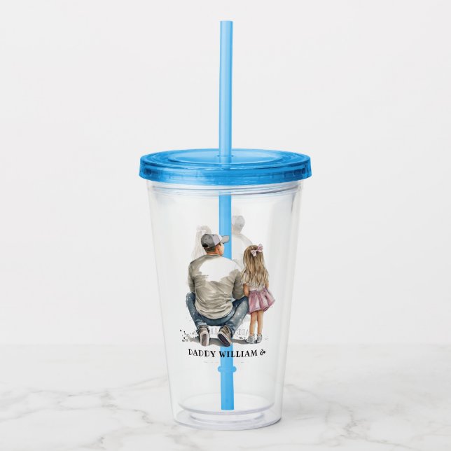 Black Father and Daughter Bond (10) Acrylic Tumbler (Front)