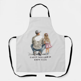 Black Father and Daughter Bond (10) Apron