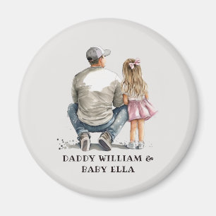 Black Father and Daughter Bond (10) Magnet