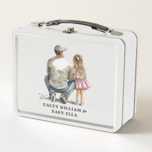 Black Father and Daughter Bond (10) Metal Lunch Box