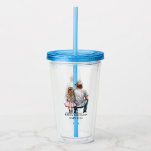 Black Father and Daughter Bond (11) Acrylic Tumbler