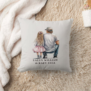 Black Father and Daughter Bond (11) Cushion