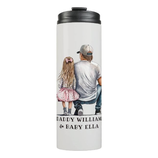 Black Father and Daughter Bond (11) Thermal Tumbler (Front)