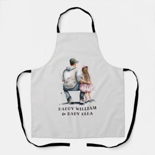 Black Father and Daughter Bond (12) Apron