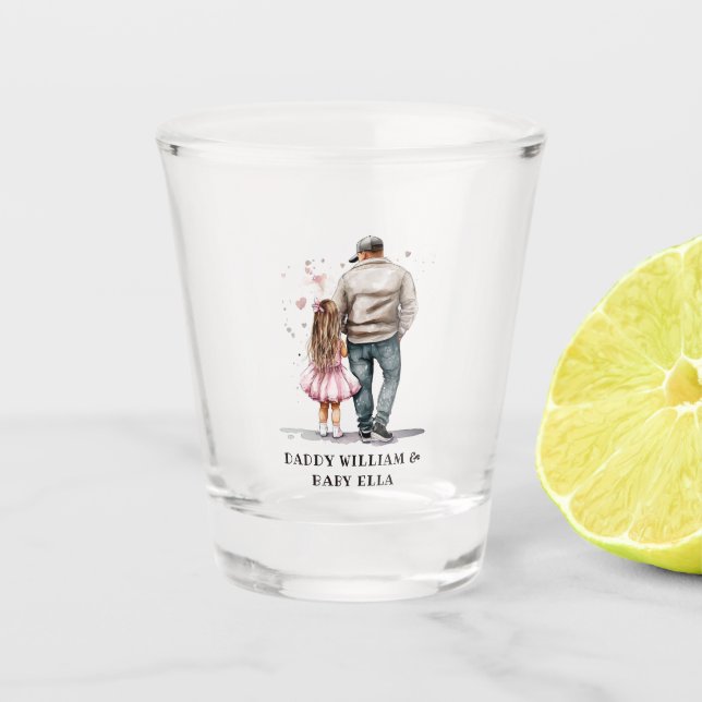 Black Father and Daughter Bond (13) Shot Glass (Front)