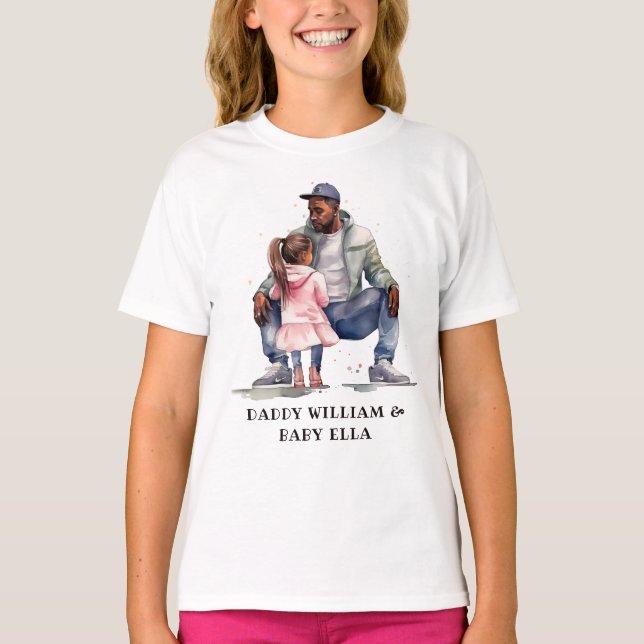 Black Father and Daughter Bond (2) T-Shirt (Front)