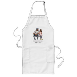 Black Father and Daughter Bond (3) Long Apron