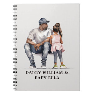 Black Father and Daughter Bond (3) Notebook