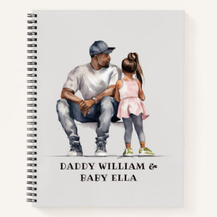 Black Father and Daughter Bond (3) Notebook