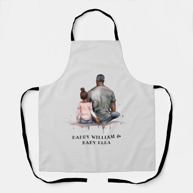 Black Father and Daughter Bond (4) Apron (Front)