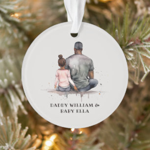 Black Father and Daughter Bond (4) Ornament