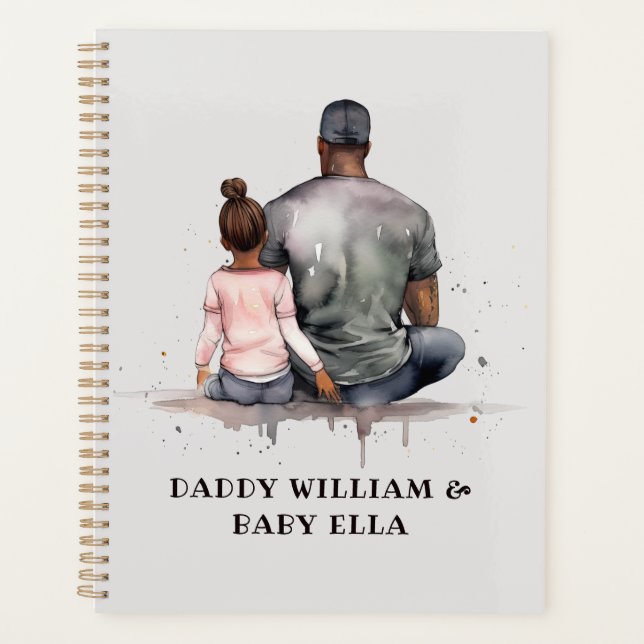 Black Father and Daughter Bond (4) Planner (Front)