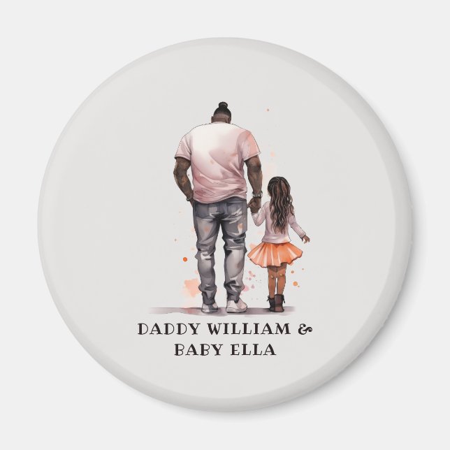 Black Father and Daughter Bond (5) Magnet (Front)