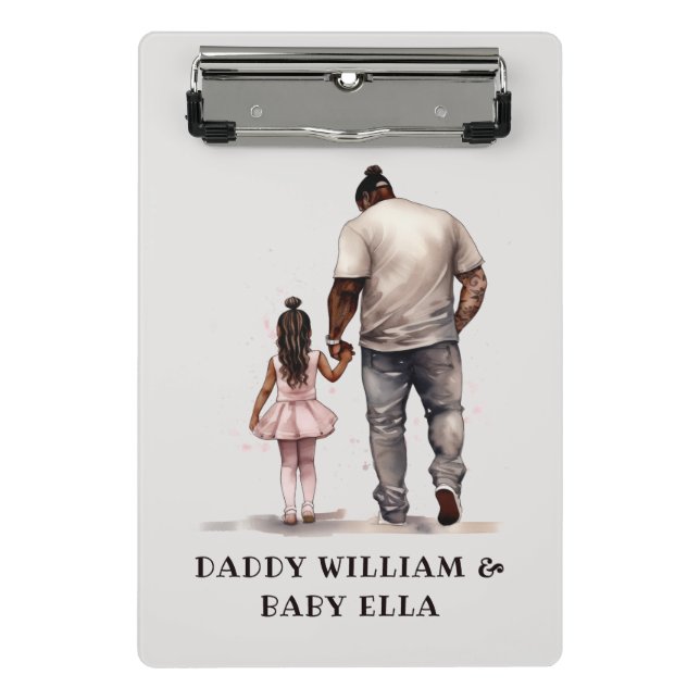 Black Father and Daughter Bond (6) Mini Clipboard (Front)