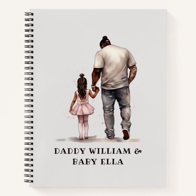 Black Father and Daughter Bond (6) Notebook (Front)