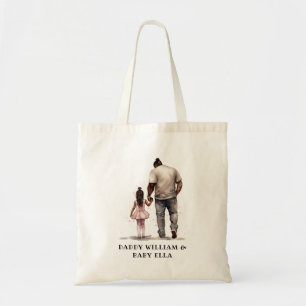 Black Father and Daughter Bond (6) Tote Bag