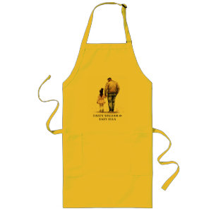 Black Father and Daughter Bond (7) Long Apron