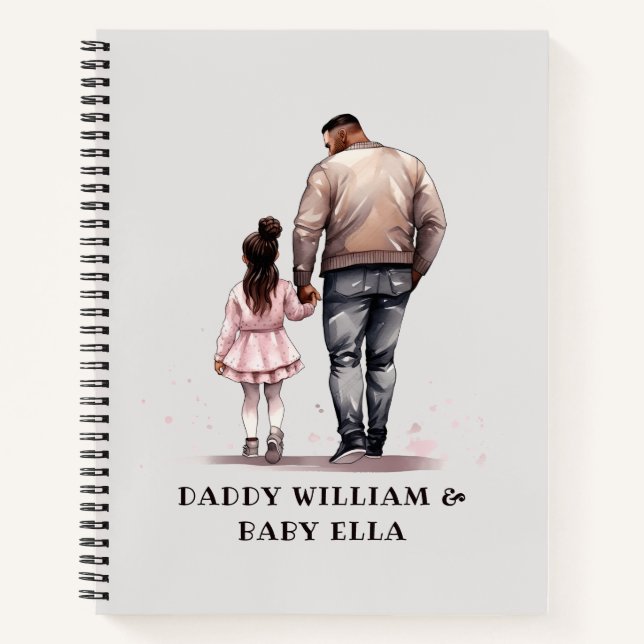 Black Father and Daughter Bond (7) Notebook (Front)