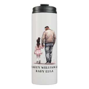 Black Father and Daughter Bond (7) Thermal Tumbler