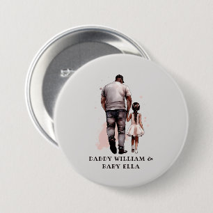 Black Father and Daughter Bond (8) 7.5 Cm Round Badge